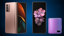 Galaxy Z Fold 2 x Galaxy Z Flip: quais as principais diferenças? Galaxy Z Fold 2 x Galaxy Z Flip: quais as principais diferenças?