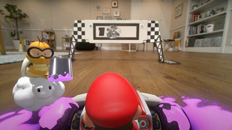 Cena do jogo Mario Kart Live: Home Circuit. Fonte: Nintendo