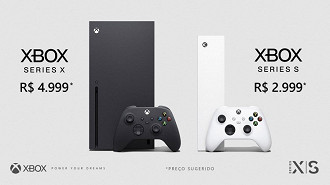 Preços sugeridos dos consoles Xbox Series X e S no Brasil. Fonte: XboxBR (Twitter)