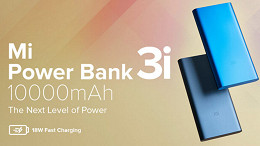 Xiaomi lança Mi Power Bank 3i com opções de 10.000 e 20.000 mAh Xiaomi lança Mi Power Bank 3i com opções de 10.000 e 20.000 mAh