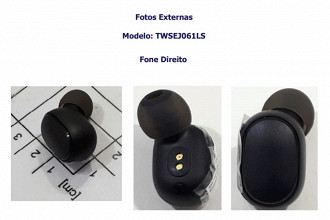 Fones de ouvido in-ear TWS Redmi Airdots 2. Fonte: ANATEL