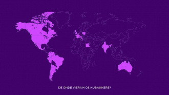 Países de onde os funcionários do Nubank vieram. Fonte: Nubank