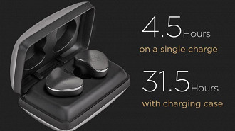 Duração da bateria do fone in-ear True Wireless Hifiman TWS800. Fonte: Hifiman Duração da bateria do fone in-ear True Wireless Hifiman TWS800. Fonte: Hifiman