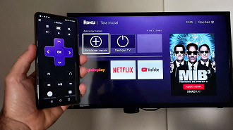 Roku controlado pelo app do celular