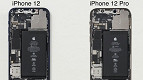 iPhone 12 é desmontado e comparado com a versão Pro