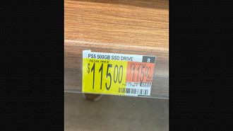 Preço do SSD compatível com o PS5 no Walmart. Fonte: Twitter