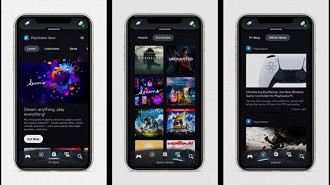 Nova interface do Playstation App. Fonte: Playstation Blog