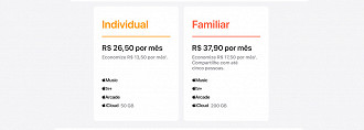 Apple One - no Brasil, planos individual e Familiar. Apple One - no Brasil, planos individual e Familiar.