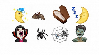 Emojis Animados para o Halloween. Fonte: Telegram