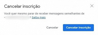 Clique em Cancelar Inscrição.