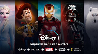 Serviço de streaming Disney+. Fonte: Disney