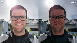 Selfie Gcam vs Nativa S10 Lite: contra o sol