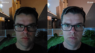 Selfie Gcam vs Nativa S10 Lite: noturna, modo noturno