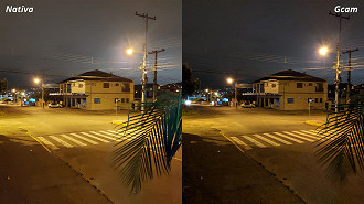 Gcam vs Nativa S10 Lite: câmera traseira noturna