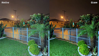 Gcam vs Nativa S10 Lite: câmera traseira noturna