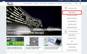 Clique em Título Eleitoral