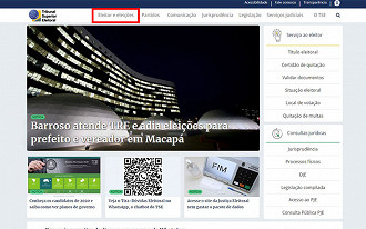 Clique em Eleitor e eleições