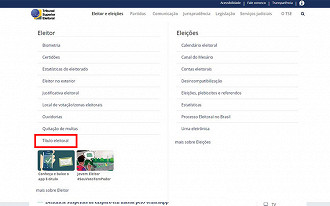 Clique em Título Eleitoral