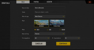 Personalize sua sala. Foto: Printscreen/FreeFire.