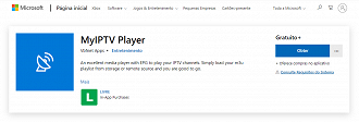Página de download do MyIPTV Player. Foto: Printscreen.