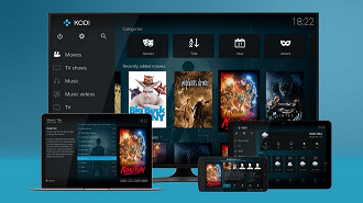 Interface do Kodi. Foto: Reprodução.