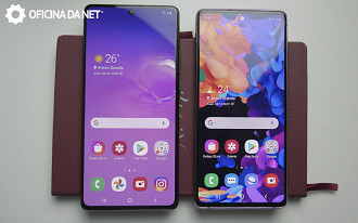 Galaxy S10 Lite (Esquerda) - Galaxy S20 FE (Direita)