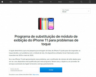 Apple abre programa de reparo para problemas de touchscreen do iPhone 11.