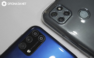 Temos câmeras principais de 64 MP no Samsung e no Motorola