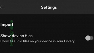 Função chamada mostrar arquivos do dispositivo no app Spotify. Fonte: Jane Manchun Wong