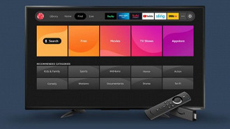 Nova interface do Amazon Fire TV Stick após a atualização. Fonte: Amazon