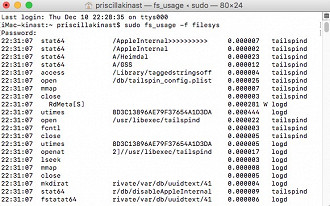 sudo fs_usage -f filesys