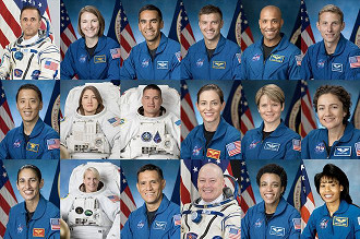 Equipe Artemis composta de 18 astronautas nesta primeira seleção. (Imagem: Reprodução/NASA)