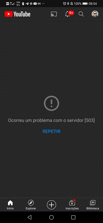 Tentativa de acesso pelo celular também não funcionaram