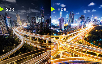 Veja a diferença de cores entre o formato de imagem SDR e HDR.