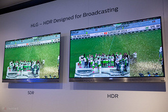 O HDR HLG é ideal para transmissão ao vivo, e pode apresentar um gramado com um verde vivo assim como mostra a imagem.