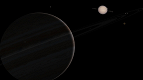 Júpiter e Saturno estarão visíveis em conjunção com a Lua na noite desta quarta