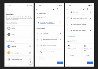 Nova interface do aplicativo Google Home. Fonte: androidpolice Nova interface do aplicativo Google Home. Fonte: androidpolice