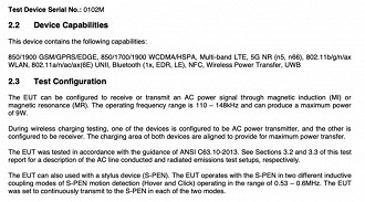 Registro no FCC sobre o Samsung Galaxy S21 Ultra. Fonte: androidauthority
