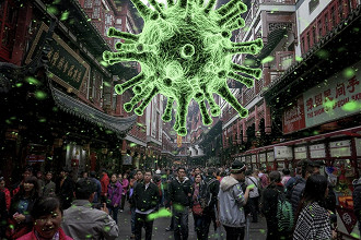 O novo coronavírus iniciou sua proliferação em Wuhan, na China.
