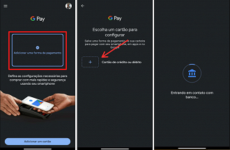 Cadastro no Google Pay. Foto: Printscreen.