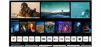 Interface do novo sistema webOS 6.0. (imagem: Divulgação/LG)