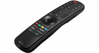 Novo controle remoto Magic Remote. (Imagem: Divulgação/LG)