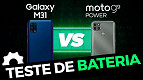6000mAh! Galaxy M31 vs Moto G9 Power teste lado a lado de bateria
