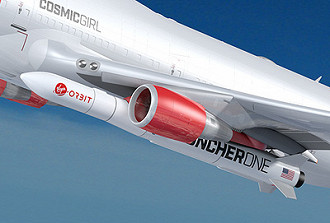 Após adiamento, a aeronave LauncherOne deverá ser finalmente lançada em 2021. (Imagem: Virgin Orbit)