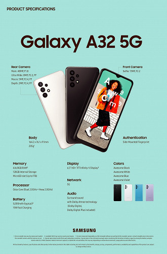 Samsung anuncia o Galaxy A32 5G. (Imagem: Divulgação/Samsung)
