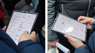 Aparelho dobrável da Xiaomi é flagrado nos metrôs da China. (Imagem: @WHYLAB)