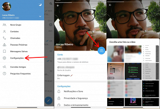 Altere a foto de perfil. Foto: Printscreen por Lucas Ribeiro.