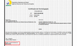 Modelo M2010J19SL recebe certificação da Anatel. (Imagem: Anatel)