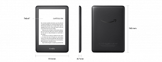 Dimensões do Kindle 10ª geração. Foto: Reprodução/Amazon.