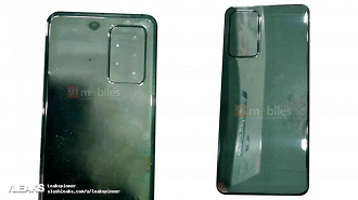 Galaxy A52 trará um pacote fotográfico composto por quatro lentes e um flash LED em sua traseira. (Imagem: Slashleaks)